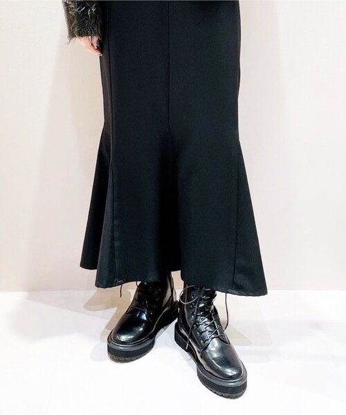 ESPERANZA(エスペランサ)の「◆レースアップワークミドル丈ブーツ(ブーツ・レディース・ブラック/ベージュ/ブラック系・LL/S/M/L)」の9枚目の写真