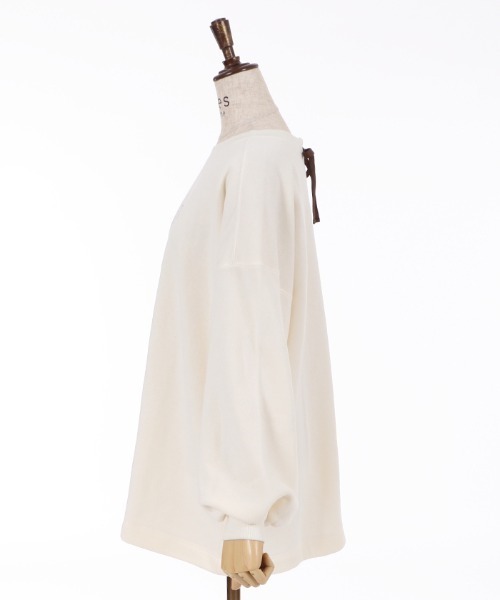 axes femme（アクシーズファム）の「刺繍裏起毛ドルマントレーナー（Tシャツ/カットソー・レディース・ブラック/ミント/ホワイト・MEDIUM/FREE）」の5枚目の写真