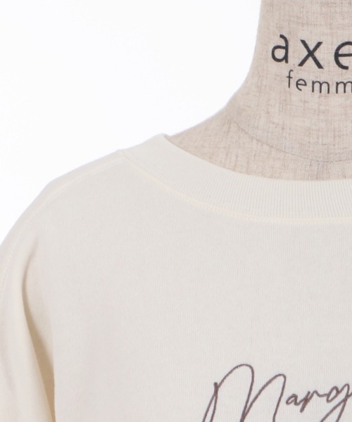 axes femme（アクシーズファム）の「刺繍裏起毛ドルマントレーナー（Tシャツ/カットソー・レディース・ブラック/ミント/ホワイト・MEDIUM/FREE）」の9枚目の写真