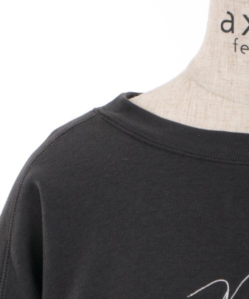 axes femme（アクシーズファム）の「刺繍裏起毛ドルマントレーナー（Tシャツ/カットソー・レディース・ブラック/ミント/ホワイト・MEDIUM/FREE）」の18枚目の写真