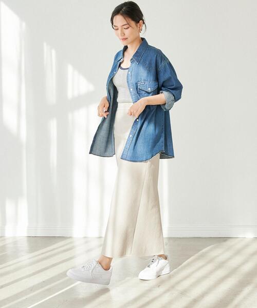 Wrangler(ラングラー)の「【別注】<Wrangler (ラングラー)> ウェスタン デニム シャツ(シャツ/ブラウス・レディース・ライトブルー/コバルトブルー・FREE)」の5枚目の写真