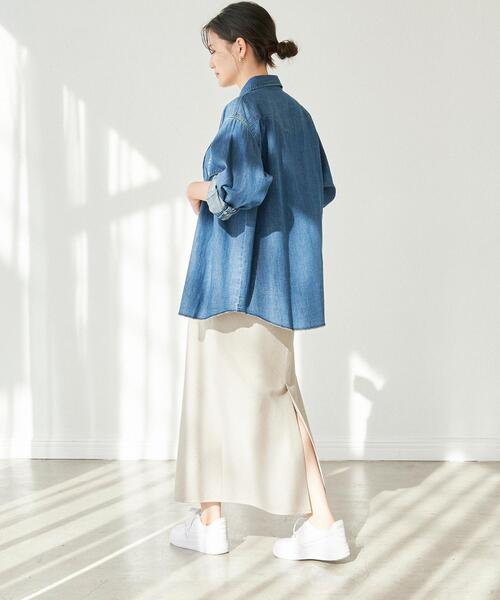 Wrangler(ラングラー)の「【別注】<Wrangler (ラングラー)> ウェスタン デニム シャツ(シャツ/ブラウス・レディース・ライトブルー/コバルトブルー・FREE)」の6枚目の写真