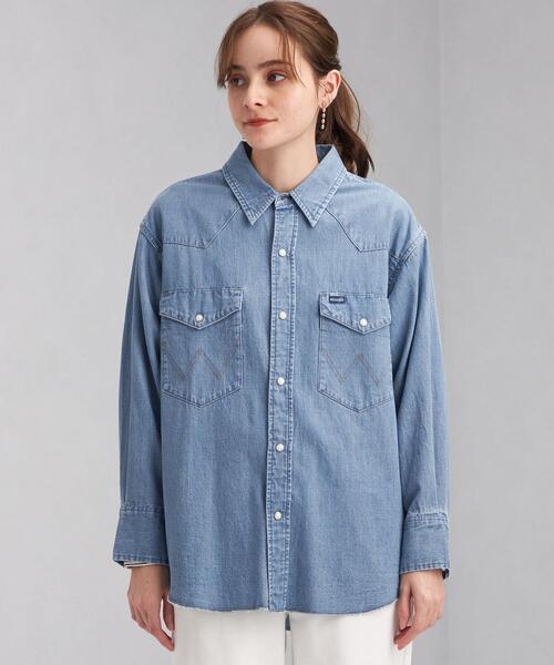 Wrangler(ラングラー)の「【別注】<Wrangler (ラングラー)> ウェスタン デニム シャツ(シャツ/ブラウス・レディース・ライトブルー/コバルトブルー・FREE)」の8枚目の写真