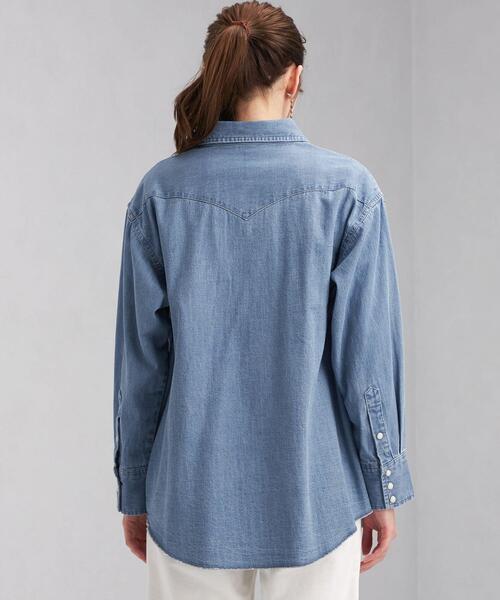 Wrangler(ラングラー)の「【別注】<Wrangler (ラングラー)> ウェスタン デニム シャツ(シャツ/ブラウス・レディース・ライトブルー/コバルトブルー・FREE)」の10枚目の写真