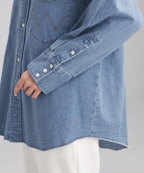 Wrangler(ラングラー)の「【別注】<Wrangler (ラングラー)> ウェスタン デニム シャツ(シャツ/ブラウス・レディース・ライトブルー/コバルトブルー・FREE)」の12枚目の写真