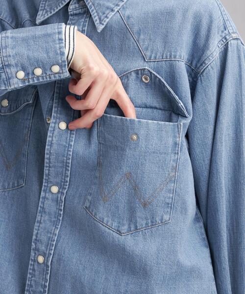 Wrangler(ラングラー)の「【別注】<Wrangler (ラングラー)> ウェスタン デニム シャツ(シャツ/ブラウス・レディース・ライトブルー/コバルトブルー・FREE)」の13枚目の写真