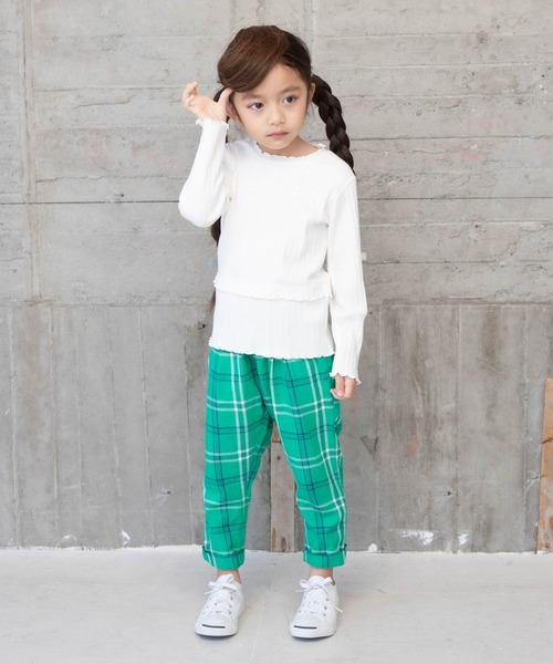 RAGMART（ラグマート）の「テレコTシャツ（Tシャツ/カットソー・キッズ・ピンク/グリーン/オフホワイト・130cm/100cm/120cm/110cm）」の6枚目の写真