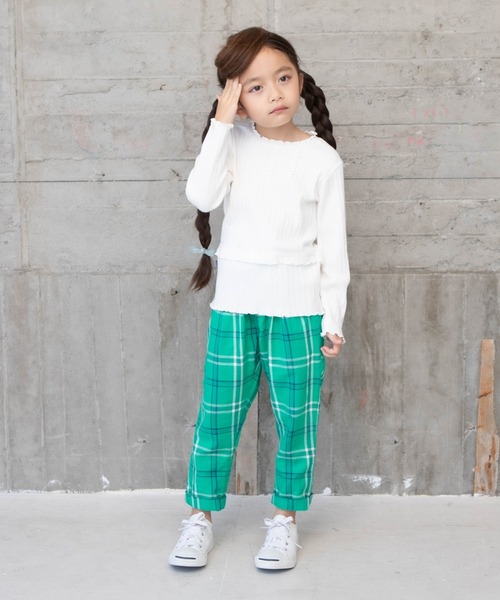 RAGMART（ラグマート）の「テレコTシャツ（Tシャツ/カットソー・キッズ・ピンク/グリーン/オフホワイト・130cm/100cm/120cm/110cm）」の5枚目の写真