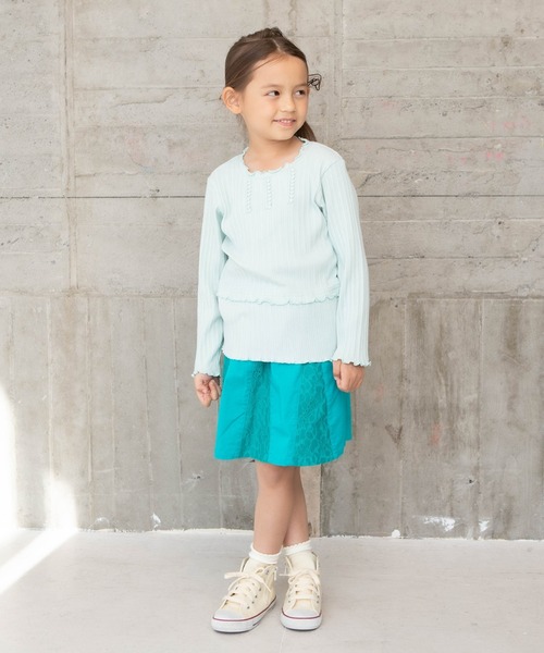 RAGMART（ラグマート）の「テレコTシャツ（Tシャツ/カットソー・キッズ・ピンク/グリーン/オフホワイト・130cm/100cm/120cm/110cm）」の8枚目の写真