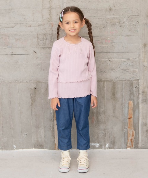 RAGMART（ラグマート）の「テレコTシャツ（Tシャツ/カットソー・キッズ・ピンク/グリーン/オフホワイト・130cm/100cm/120cm/110cm）」の10枚目の写真