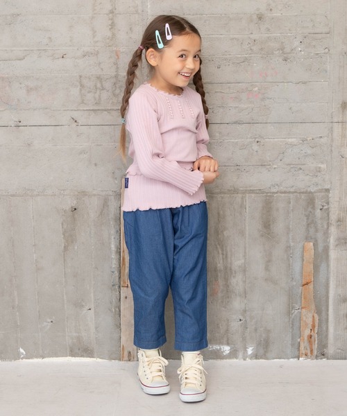 RAGMART（ラグマート）の「テレコTシャツ（Tシャツ/カットソー・キッズ・ピンク/グリーン/オフホワイト・130cm/100cm/120cm/110cm）」の12枚目の写真