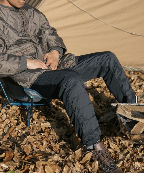 Rocky Monroe(ロッキーモンロー)の「ダウン×シャギーフリース ストレッチイージージョガーパンツ(その他パンツ・メンズ・ブラック/ブラック×ホワイト/ブラック系/ネイビー/チャコール/カーキ/キャメル・LL/M/L)」の2枚目の写真