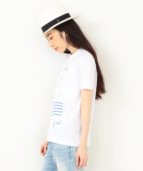 Ray BEAMS（レイビームス）の「Maison Seine / JeanPaul T（Tシャツ/カットソー・レディース・ホワイト・ONE SIZE）」の6枚目の写真
