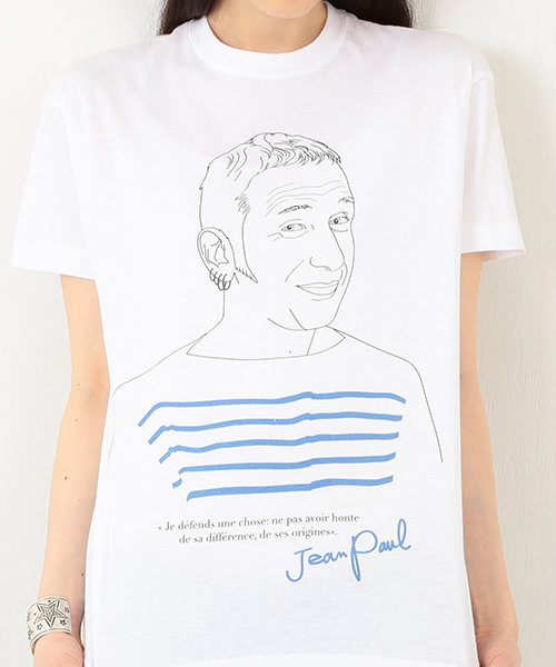 Ray BEAMS（レイビームス）の「Maison Seine / JeanPaul T（Tシャツ/カットソー・レディース・ホワイト・ONE SIZE）」の2枚目の写真