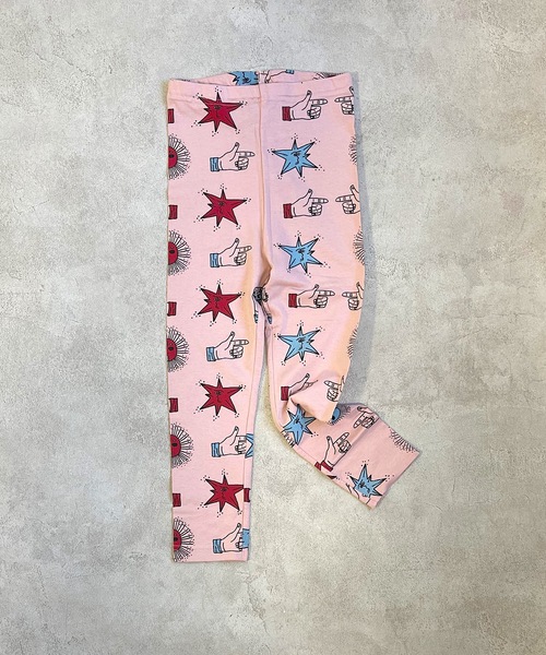 HOGAN RANCH WEAR（ホーガンランチウエア）の「ソウガラフルタケレギンス（70～130cm）（レギンス/スパッツ・キッズ・ピンク/チャコール/ストライプ/マルチ/ブルー・90/100/110/120/80/130/95/70）」の4枚目の写真