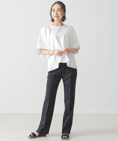 BEAMS LIGHTS(ビームスライツ)の「BEAMS LIGHTS / ツイル ストレッチ フレアパンツ(その他パンツ・レディース・ブラック/ブラウン系その他3・38/36)」の8枚目の写真