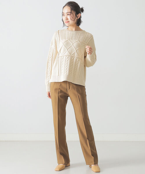 BEAMS LIGHTS(ビームスライツ)の「BEAMS LIGHTS / ツイル ストレッチ フレアパンツ(その他パンツ・レディース・ブラック/ブラウン系その他3・38/36)」の12枚目の写真