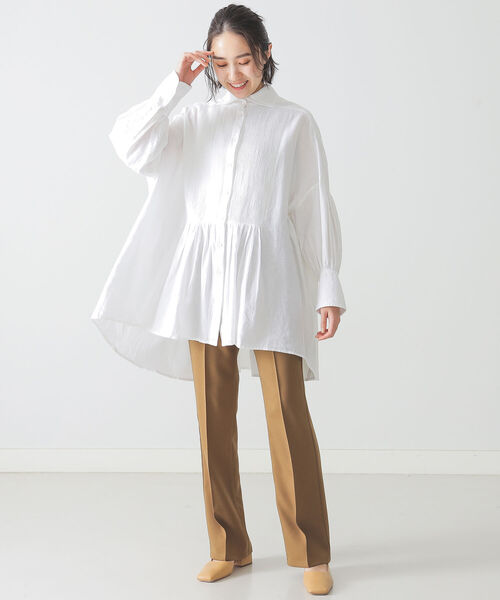 BEAMS LIGHTS(ビームスライツ)の「BEAMS LIGHTS / ツイル ストレッチ フレアパンツ(その他パンツ・レディース・ブラック/ブラウン系その他3・38/36)」の6枚目の写真