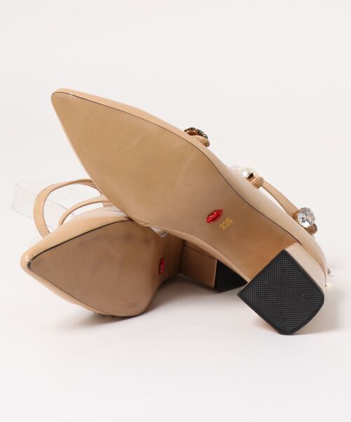 Swankiss(スワンキス)の「SK 3連bijou heels(サンダル・レディース・ベージュ/シルバー・MEDIUM/LARGE)」の4枚目の写真