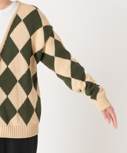 Oriens JOURNAL STANDARD（オリエンス ジャーナルスタンダード）の「ダイヤモンドニットカーディガン（カーディガン/ボレロ・レディース・ブラック/ナチュラル/ブルー・MEDIUM/LARGE）」の18枚目の写真