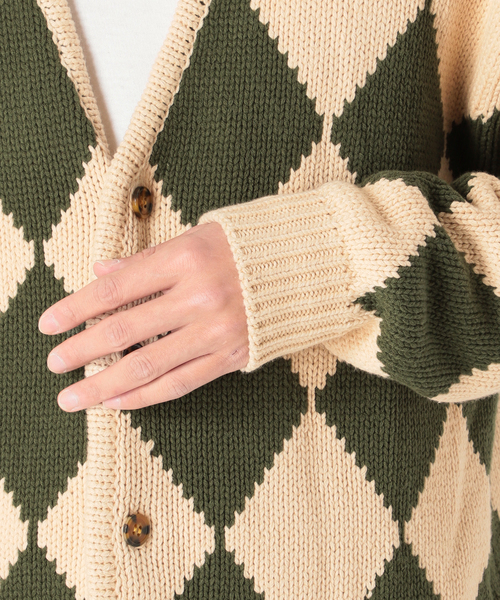 Oriens JOURNAL STANDARD（オリエンス ジャーナルスタンダード）の「ダイヤモンドニットカーディガン（カーディガン/ボレロ・レディース・ブラック/ナチュラル/ブルー・MEDIUM/LARGE）」の17枚目の写真