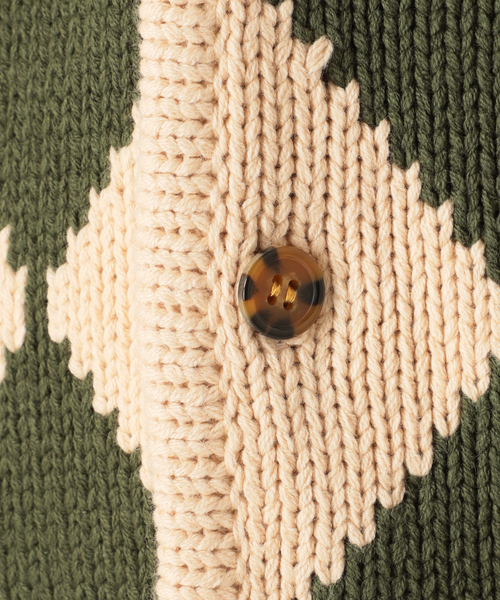 Oriens JOURNAL STANDARD（オリエンス ジャーナルスタンダード）の「ダイヤモンドニットカーディガン（カーディガン/ボレロ・レディース・ブラック/ナチュラル/ブルー・MEDIUM/LARGE）」の15枚目の写真