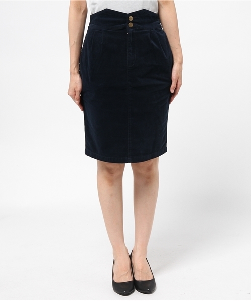 DISCOAT（ディスコート）の「【Discoat】製品染コールペンシルスカート（スカート・レディース・オフホワイト/ネイビー/グレー・MEDIUM/LARGE）」の9枚目の写真