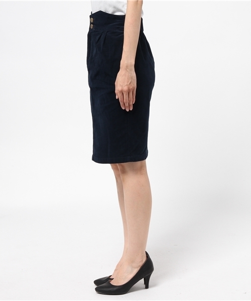 DISCOAT（ディスコート）の「【Discoat】製品染コールペンシルスカート（スカート・レディース・オフホワイト/ネイビー/グレー・MEDIUM/LARGE）」の10枚目の写真