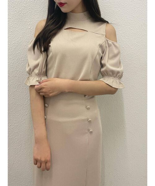 EATME（イートミー）の「2WAYショートリブTOP（セットアップ可能）（Tシャツ/カットソー・レディース・ブラック/ブルー/ベージュ・FREE）」の16枚目の写真