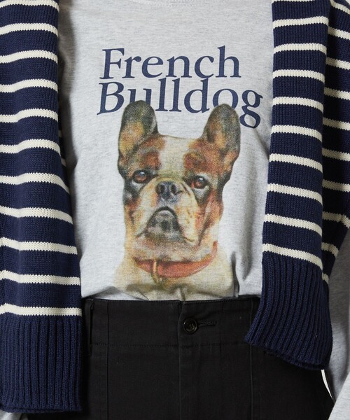 FREAK'S STORE(フリークスストア)の「DOG ARTロンT(Tシャツ/カットソー・レディース・ホワイト/チャコールグレー/ライトグレー/グレー/オフホワイト/ナチュラル・フリ-)」の13枚目の写真