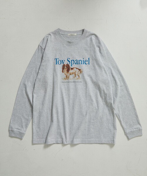 FREAK'S STORE(フリークスストア)の「DOG ARTロンT(Tシャツ/カットソー・レディース・ホワイト/チャコールグレー/ライトグレー/グレー/オフホワイト/ナチュラル・フリ-)」の15枚目の写真