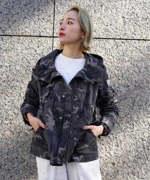 AVIREX（アヴィレックス）の「DECORATION CORD MOUNTAIN JACKET/ デコレーションコード マウンテンジャケット（マウンテンパーカー・レディース・ホワイト/オリーブ/ブラック系その他・SMALL/MEDIUM）」の20枚目の写真