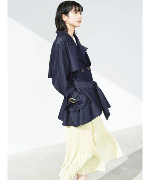 LAGUNAMOON（ラグナムーン）の「デニムライクミドルトレンチコート（トレンチコート・レディース・インディゴブルー・SMALL/MEDIUM）」の10枚目の写真