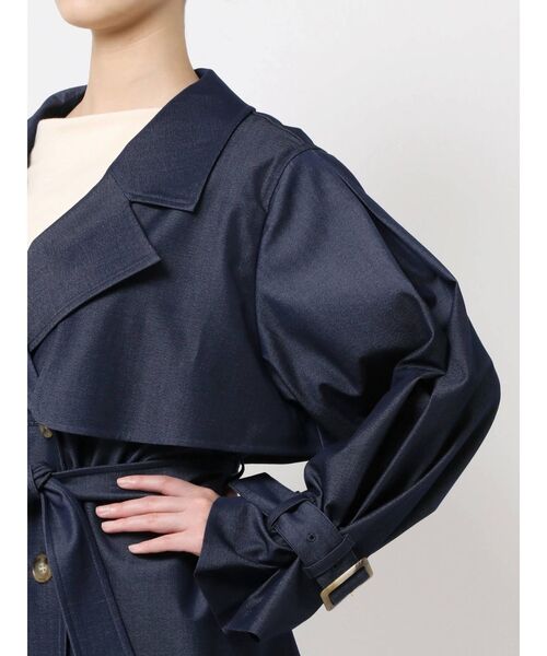 LAGUNAMOON（ラグナムーン）の「デニムライクミドルトレンチコート（トレンチコート・レディース・インディゴブルー・SMALL/MEDIUM）」の2枚目の写真