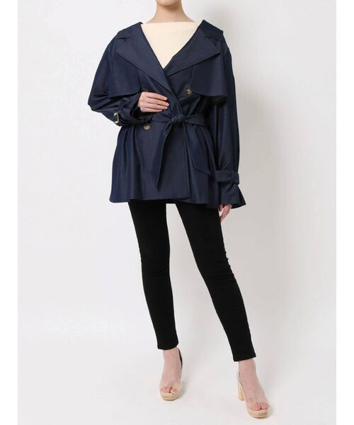 LAGUNAMOON（ラグナムーン）の「デニムライクミドルトレンチコート（トレンチコート・レディース・インディゴブルー・SMALL/MEDIUM）」の13枚目の写真