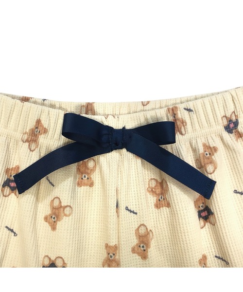 Candychuu（キャンディチュウ）の「クマ総柄ワッフルリラックスウェア（ルームウェア/パジャマ・キッズ・ピンク/イエロー・120/130/140/150/160）」の14枚目の写真