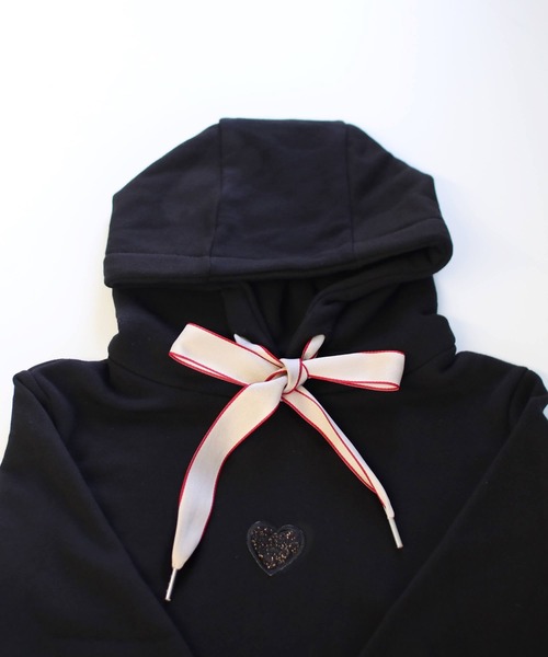 Rora（ローラ）の「スウェット パーカー チュニック（パーカー・キッズ・ブラック・120cm/130cm/140cm）」の6枚目の写真