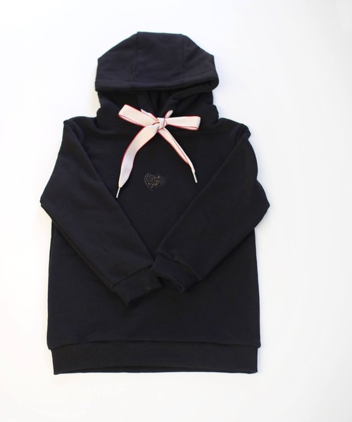 Rora（ローラ）の「スウェット パーカー チュニック（パーカー・キッズ・ブラック・120cm/130cm/140cm）」の4枚目の写真