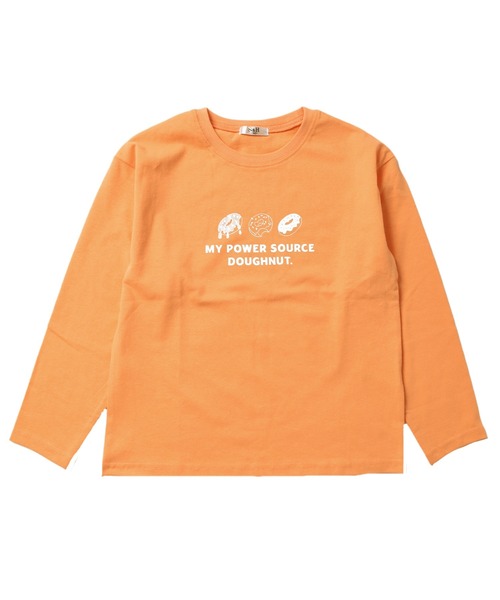 GLAZOS（グラソス）の「天竺・ドロップショルダープリント長袖Tシャツ（Tシャツ/カットソー・キッズ・グレー/モスグリーン/パープル/マスタード/エメラルド/ブルー/チャコールグレー/オフホワイト/オレンジ/ラベンダー/ライトグリーン/イエロー/ダークグレー/ブラック/ベージュ/ダークオレンジ/グリーン/ネイビー/ホワイト/ベージュ系その他・120cm/100cm/130cm/110cm/140cm）」の19枚目の写真