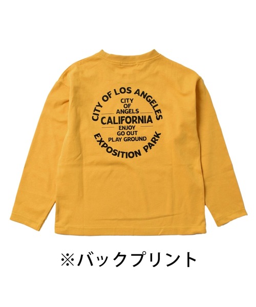 GLAZOS（グラソス）の「天竺・ドロップショルダープリント長袖Tシャツ（Tシャツ/カットソー・キッズ・グレー/モスグリーン/パープル/マスタード/エメラルド/ブルー/チャコールグレー/オフホワイト/オレンジ/ラベンダー/ライトグリーン/イエロー/ダークグレー/ブラック/ベージュ/ダークオレンジ/グリーン/ネイビー/ホワイト/ベージュ系その他・120cm/100cm/130cm/110cm/140cm）」の18枚目の写真