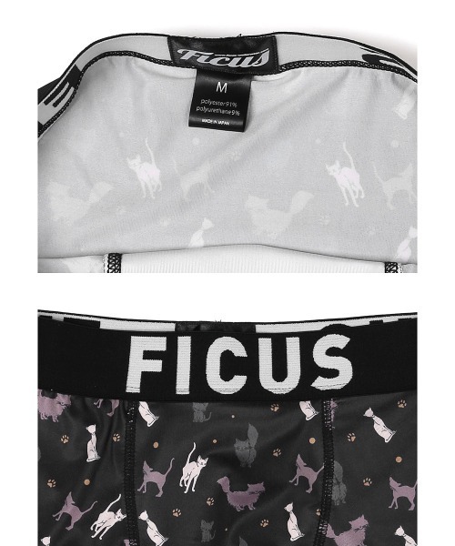 FICUS(フィークス)の「FICUS フィークス I like cats メンズ ボクサーパンツ 男性 下着 ブランド 前閉じ 猫 ネコ(ボクサーパンツ・メンズ・その他1・X-LARGE/MEDIUM/LARGE/SMALL)」の4枚目の写真