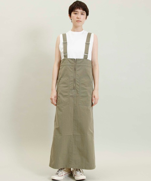 Johnbull（ジョンブル）の「サスペンダーワークスカート（スカート・レディース・ネイビー/オリーブ・SMALL/MEDIUM）」の9枚目の写真