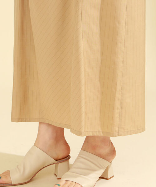 Ray BEAMS（レイビームス）の「Ray BEAMS / ストライプ アシメ ギャザー ワンピース（ワンピース・レディース・ベージュ/アイボリー・1/0）」の15枚目の写真