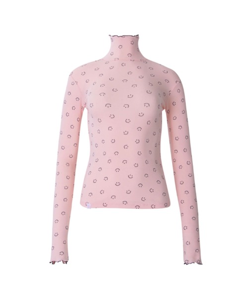 Bonjour Girl(ボンジュールガール)の「【minjiena/ミンジエナ】smile turtle neck shirts スマイルタートルネックシャツ(Tシャツ/カットソー・レディース・ホワイト/ネイビー/ピンク・FREE)」の21枚目の写真