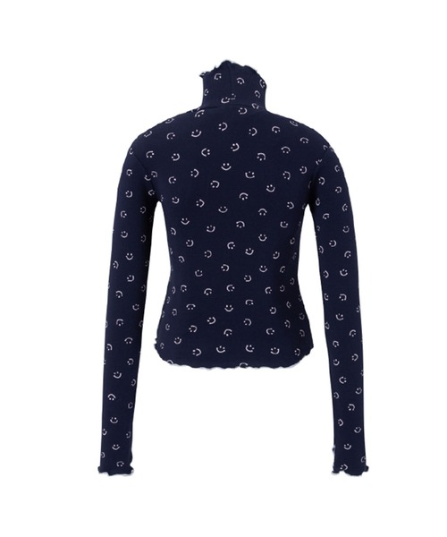 Bonjour Girl(ボンジュールガール)の「【minjiena/ミンジエナ】smile turtle neck shirts スマイルタートルネックシャツ(Tシャツ/カットソー・レディース・ホワイト/ネイビー/ピンク・FREE)」の14枚目の写真