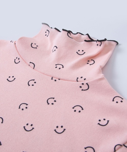 Bonjour Girl(ボンジュールガール)の「【minjiena/ミンジエナ】smile turtle neck shirts スマイルタートルネックシャツ(Tシャツ/カットソー・レディース・ホワイト/ネイビー/ピンク・FREE)」の7枚目の写真