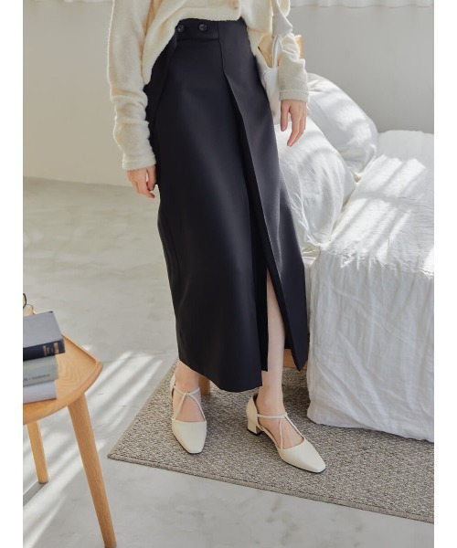 Ayla(アイラ)の「tuck design skirt(スカート・レディース・ブラック/ベージュ・FREE)」の10枚目の写真
