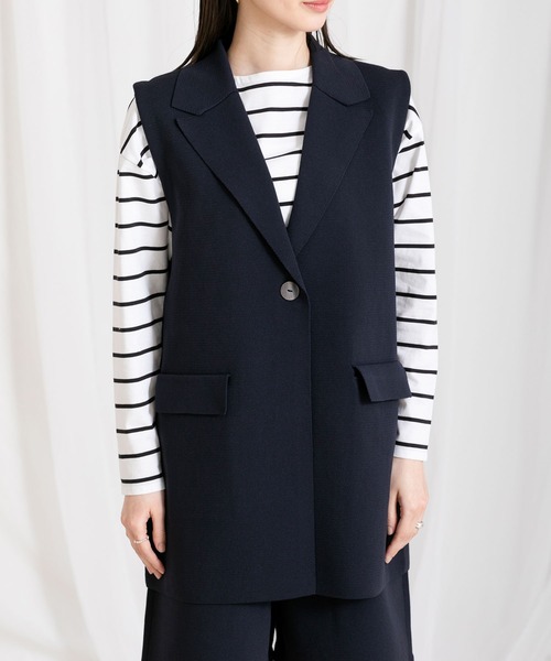 ベスト ジレ TORRAZZO DONNAチュール×シャギーニットベスト レディース zzy4524d0142_l_c103.jpg