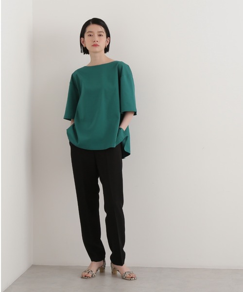 NATURAL BEAUTY BASIC（ナチュラルビューティーベーシック）の「ストレッチジョーゼットパンツ（その他パンツ・レディース・ブラック/オフホワイト/イエロー・SMALL/MEDIUM）」の20枚目の写真