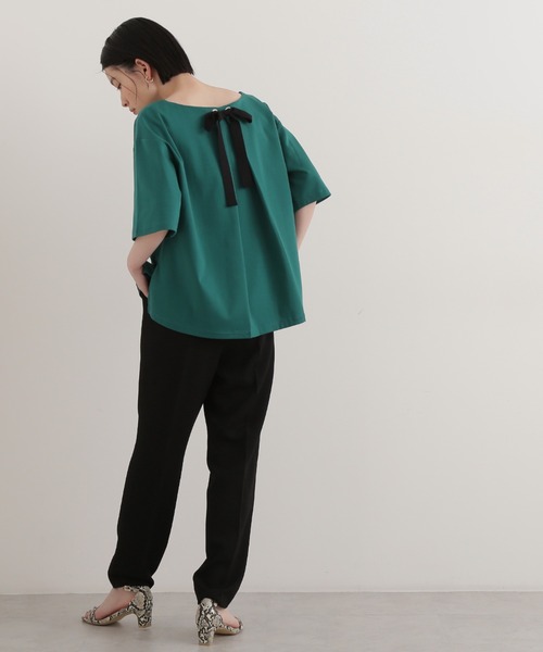 NATURAL BEAUTY BASIC（ナチュラルビューティーベーシック）の「ストレッチジョーゼットパンツ（その他パンツ・レディース・ブラック/オフホワイト/イエロー・SMALL/MEDIUM）」の22枚目の写真